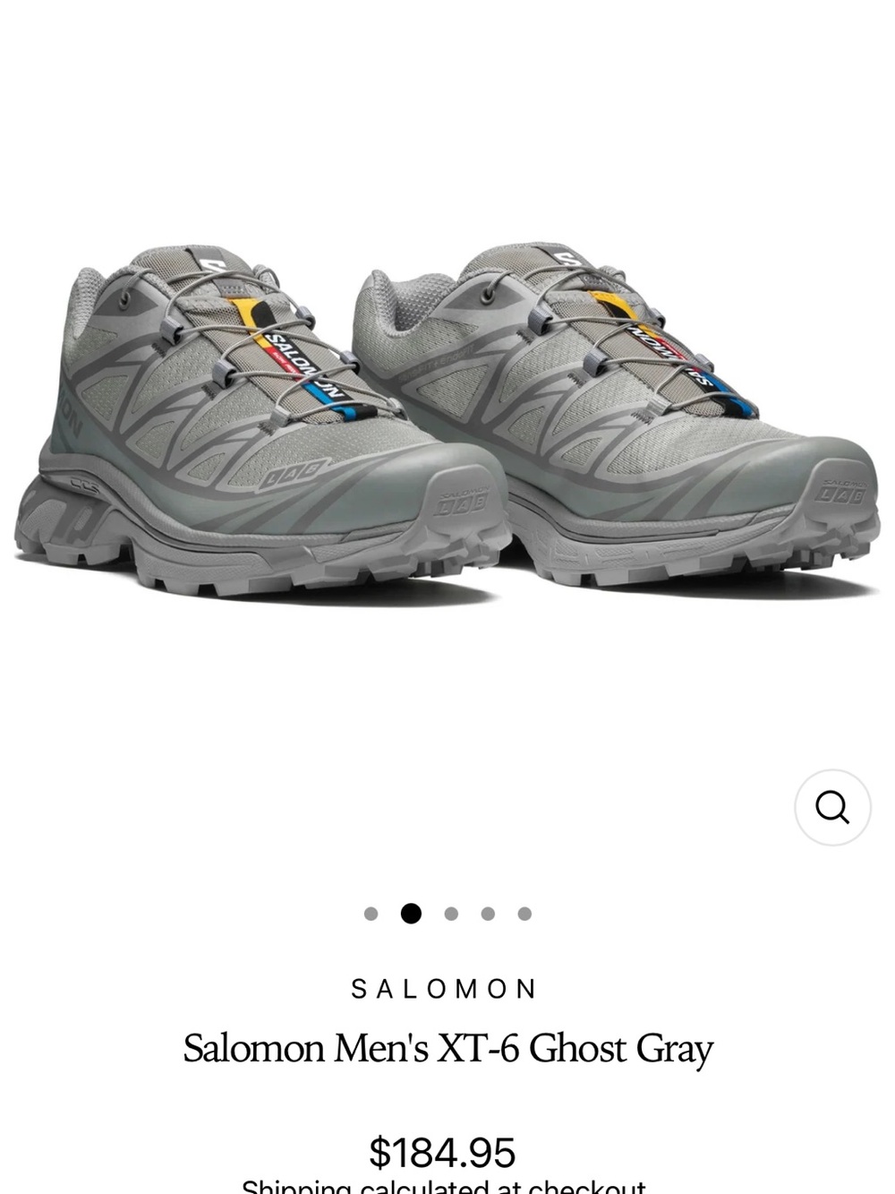 Salomon XT-6 Ghost Grey / Grey Flannel